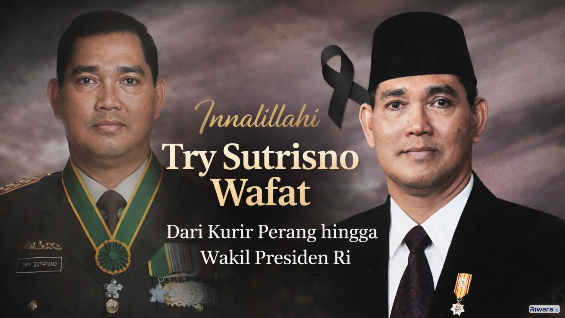 Dari prajurit revolusi hingga Wakil Presiden RI. Try Sutrisno dan jejak pengabdiannya untuk negeri.